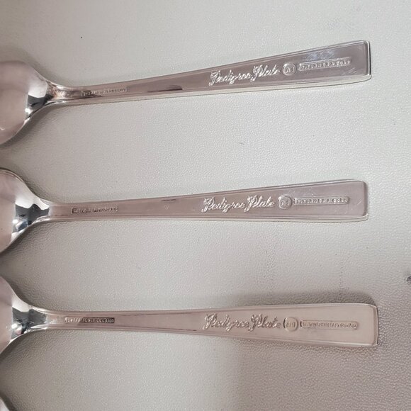 Vintage Tea Spoons Thomas Turner & Co “Pedigree Plate ” Windsor Pattern, England - Picture 10 of 13